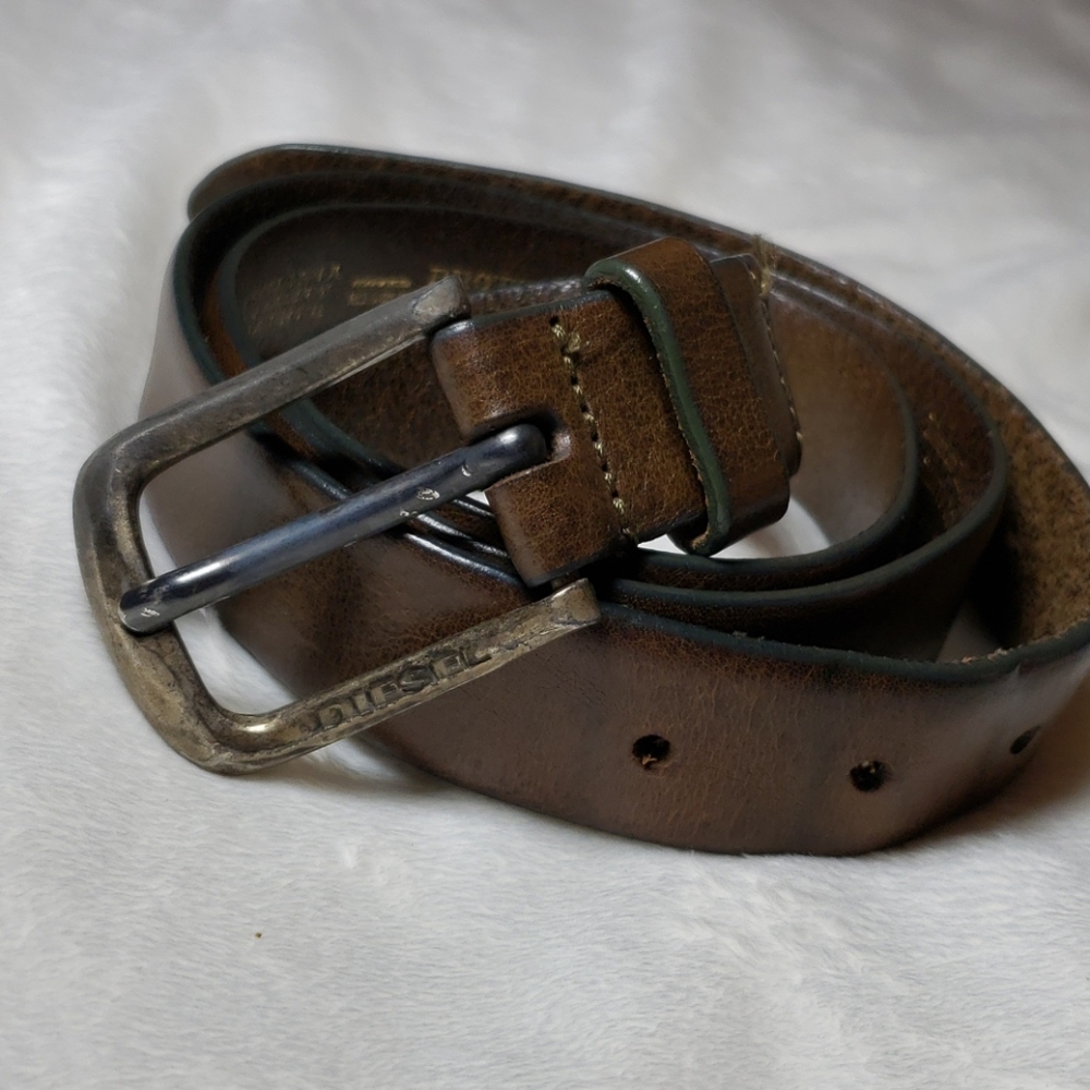 Diesel brown leather belt. Size 38